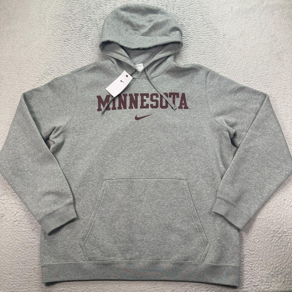 Nike Minnesota Club Fleece Hoodie Men's Size XL‎ Gray Pullover NWT